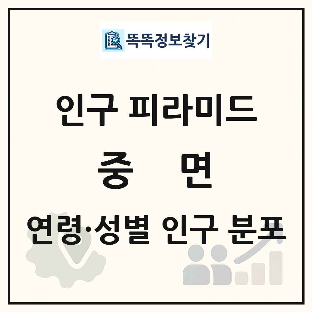 중면 인구 피라미드 링크 그림